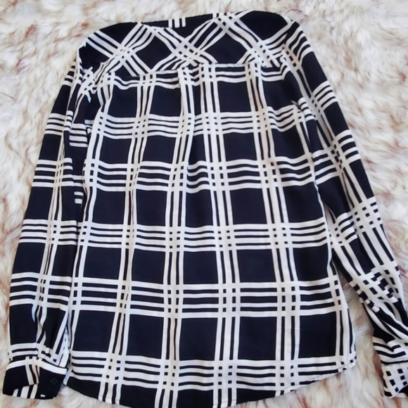 Checkered Crepe Chiffon Longsleeve Top 🌴 - Picture 9 of 9